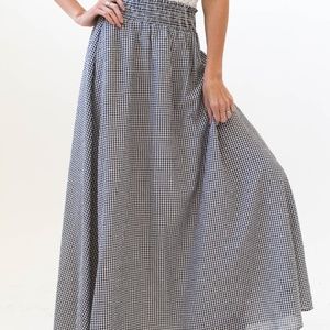 Agnes and Dora Woven Black and White Gingham Skirt